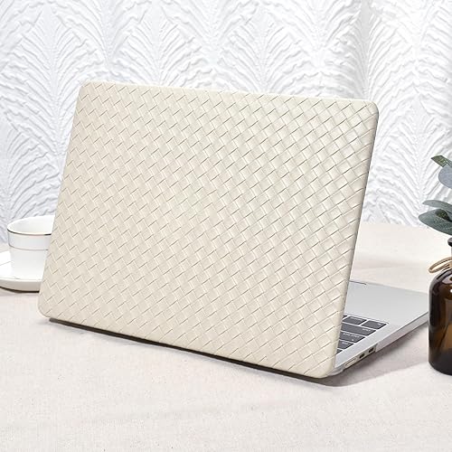 Seorsok Compatible with MacBook Air 15 inch Case 2025 2024 2023 Release A3241 M4 A2941 M2 M3 A3114 Touch ID,Leather Plastic Hard Case Transparent