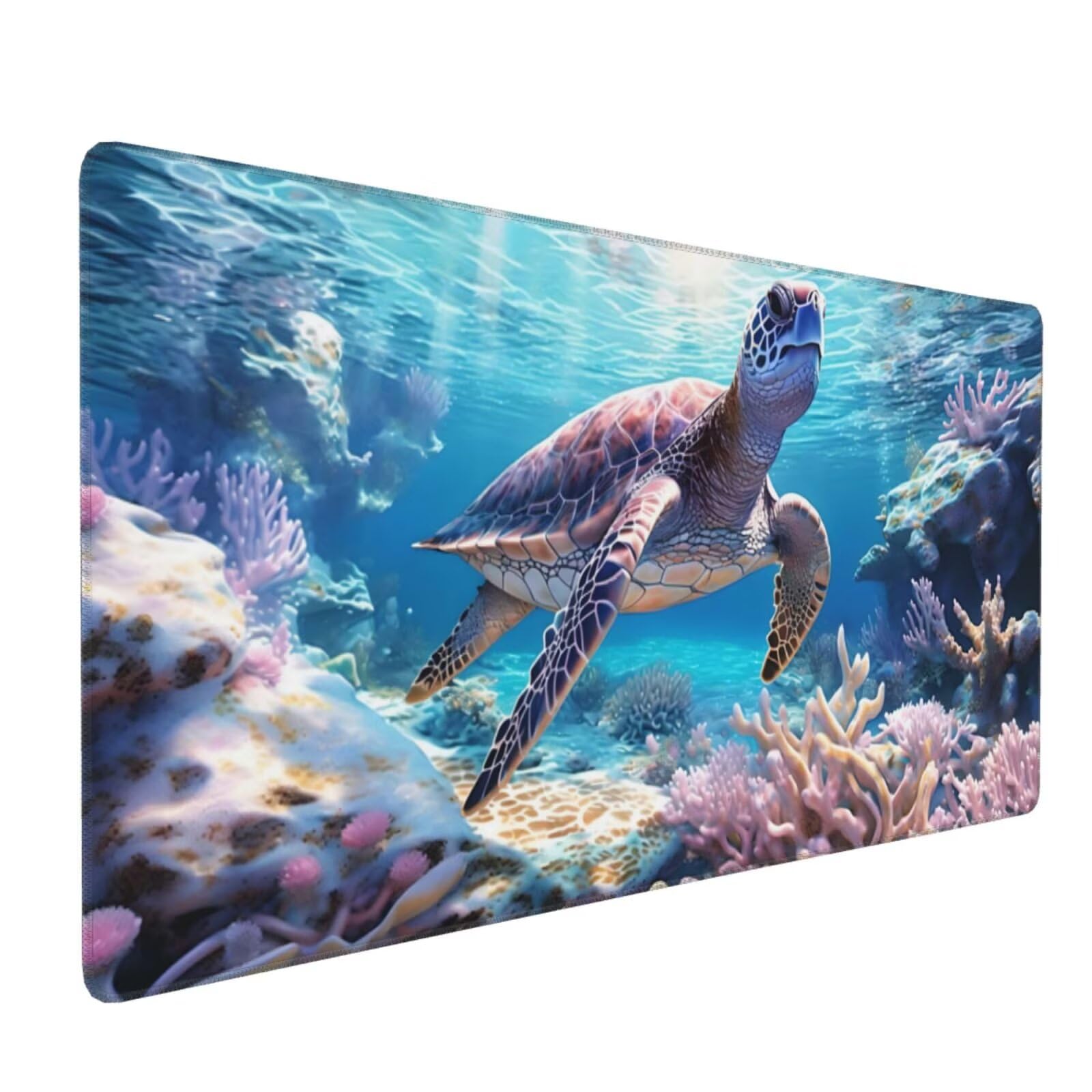Gamingowa podkładka pod mysz plażowa XXL, 1200 x 600 x 3 mm, XXL, podkładka pod mysz, akcesoria gamingowe z antypoślizgową podstawą, wodoodporna i trwała, do myszy i klawiatury, dekoracja domu w-350
