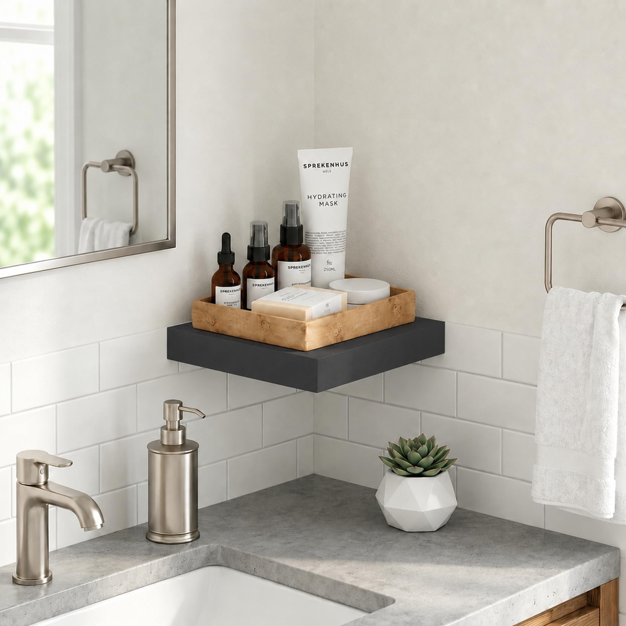 Furinno Americano / 9.3 x 9.3 / Modern Floating Shelves