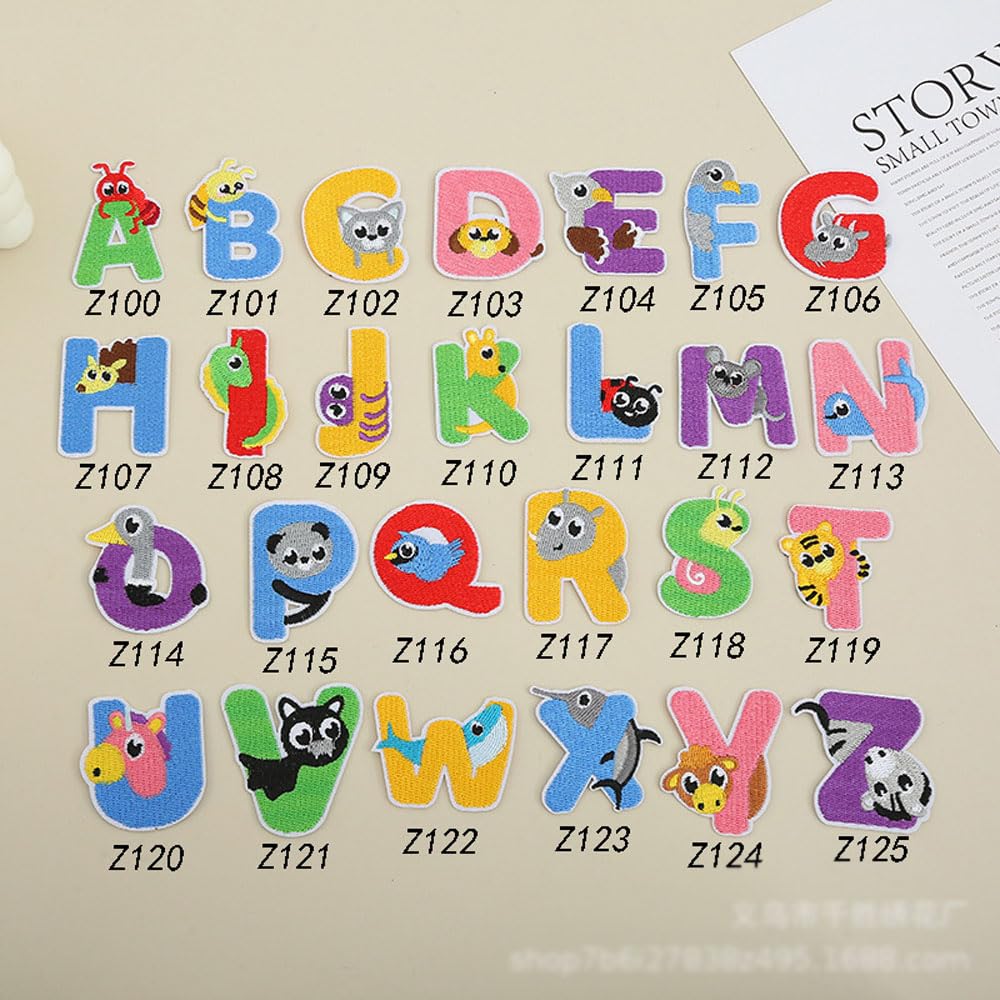 NATUCE Patch Thermocollant, 26 Lettres De A à Z Ecusson à Coudre