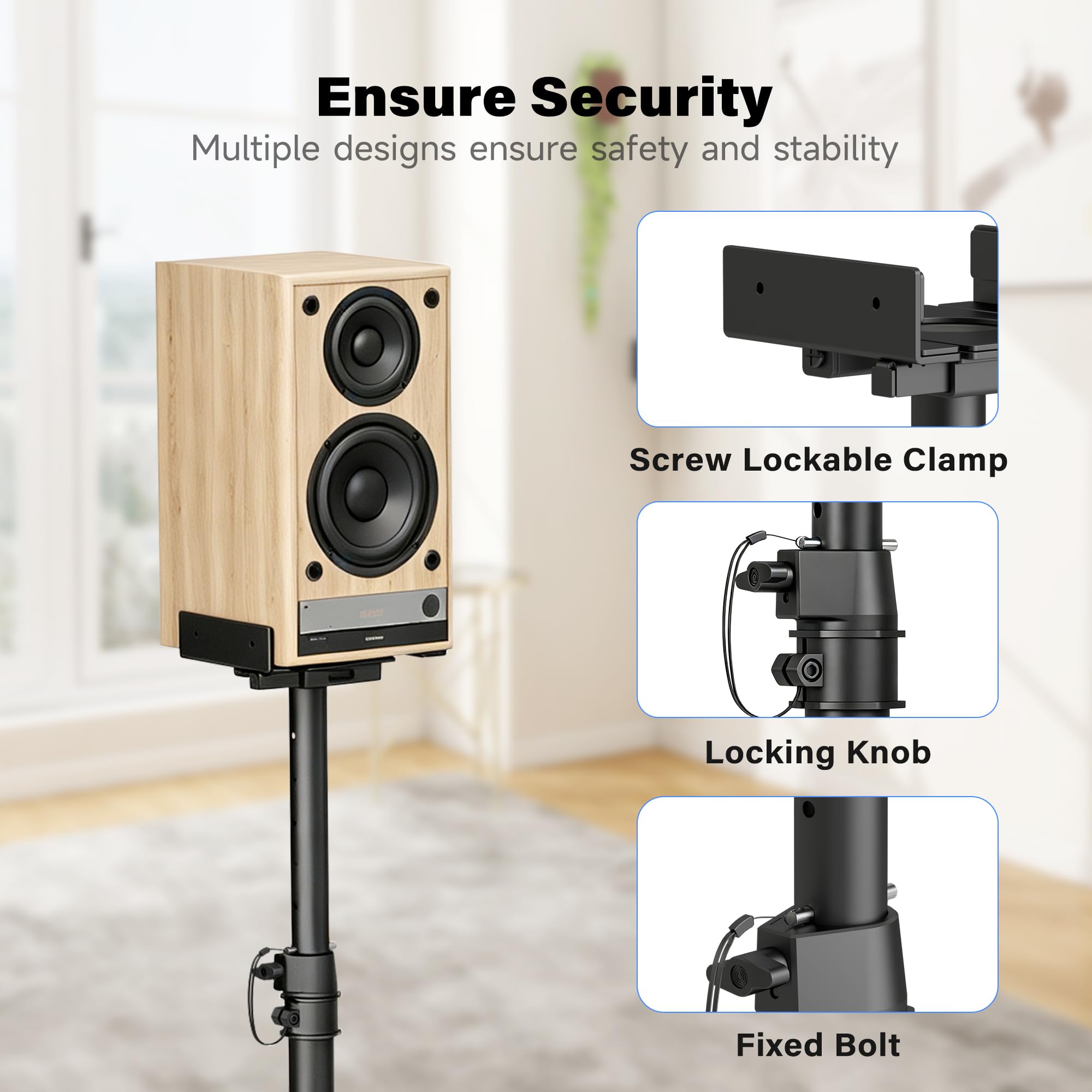 XINLEI Par de soportes para altavoces para sonido envolvente de altura 2