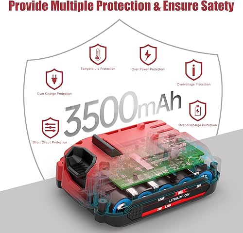 Miniatura 6 de Reemplazo mejorado de 3.5 Ah para batería Craftsman de 20 V, compatible con Craftsman 20 voltios V20 CMCB201 CMCB202 CMCB202-2 CMCB204 CMCB205