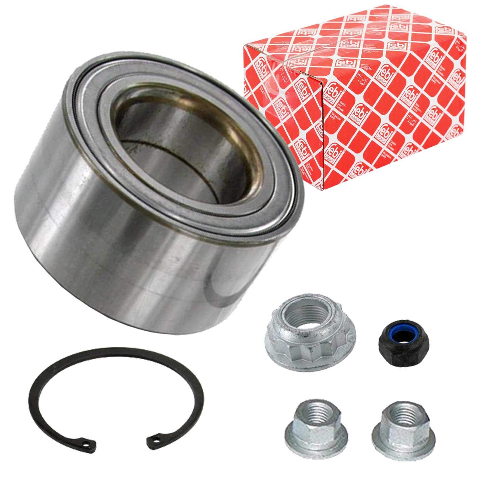 febi bilstein 14250 Wheel Bearing Kit with axle nut, nuts and circlip, pack of one