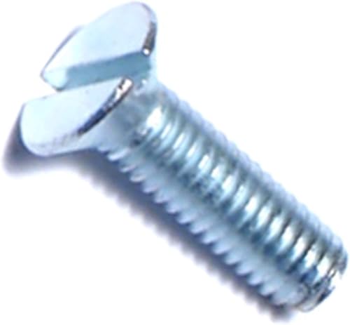 014973271565 Tornillos de máquina planos ranurados, 0.118 in-0.020 x 0.394 in, pieza-25