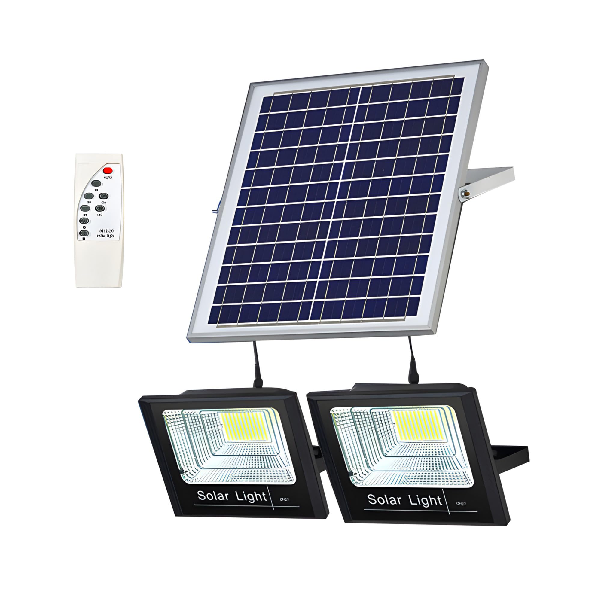 Dubom 200W 30W- One For Two Solar Flood Light Outdoor Remote, Ip67 Waterproof Solar Power Security Light Auto On/Off, Dusk To Dawn For Yard, Gazebo, Shed, Barn, Porch, Patio, Garage, Garden,