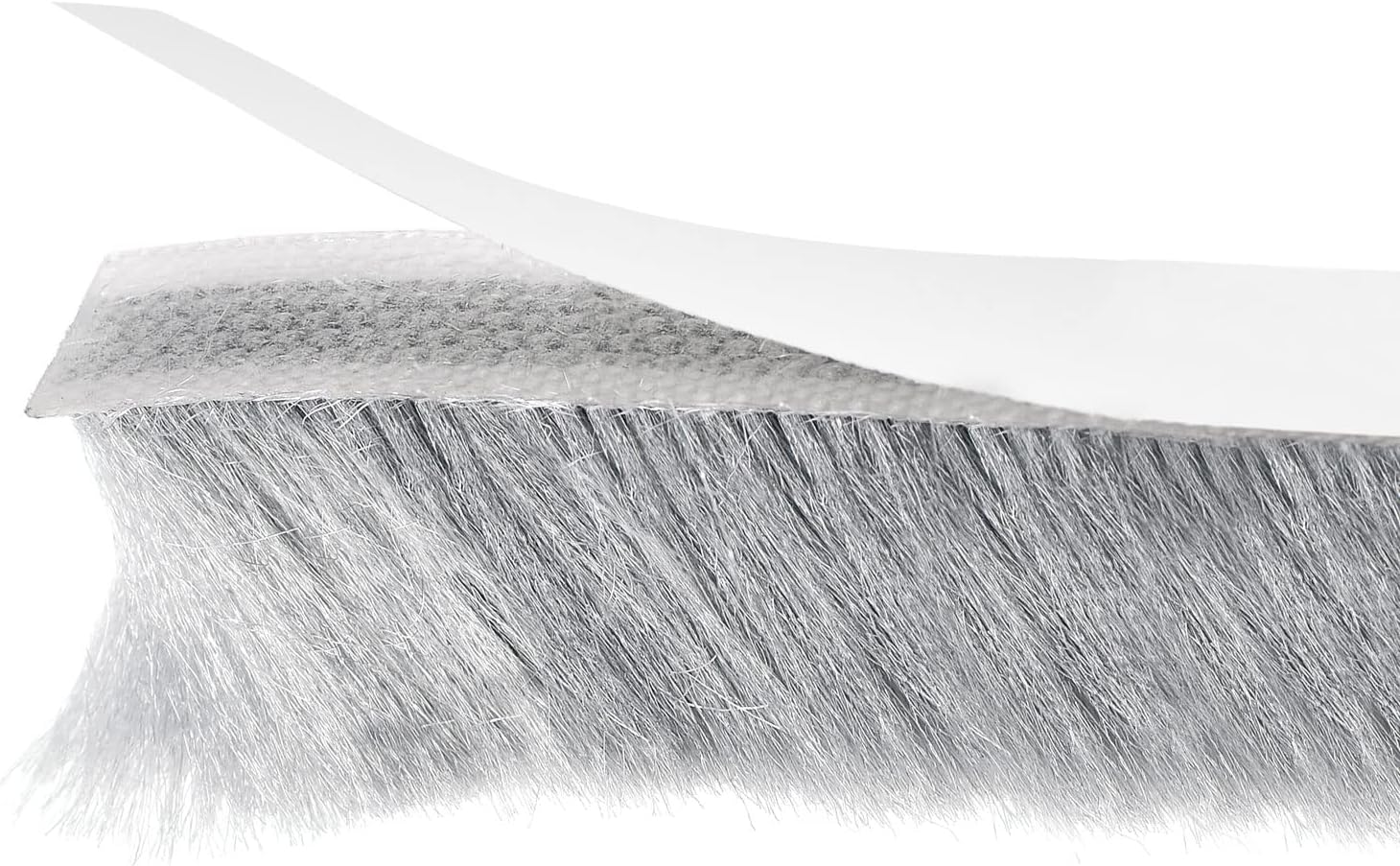 DTGN 26ftx0.35 x0.9(LxWxH) Seal Brush Weather Stripping - 1Pack - Good for Home Door Window Frame - Adhesive Sweep Brush - Gray