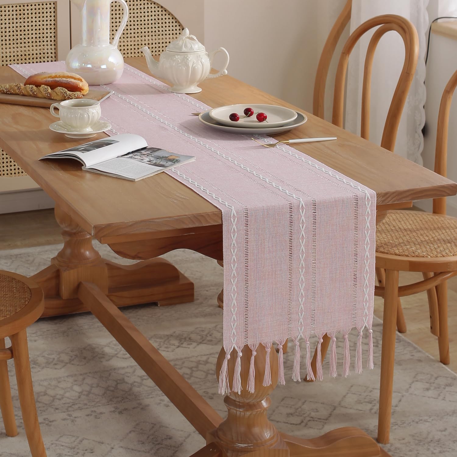Yicorgard Farmhouse Table Runner Rustic Style 13“ x 36” - Image 2