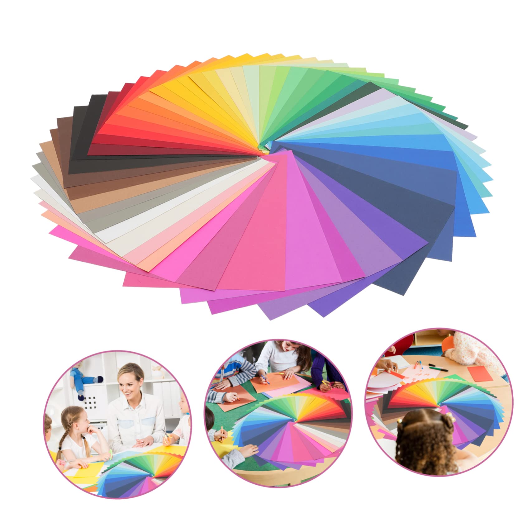 SHINEOFI 50fogli Carta Da Cartoncino Carta Per Origami e Colorata Materiali Fai Da Te Per Hobby e Creazioni