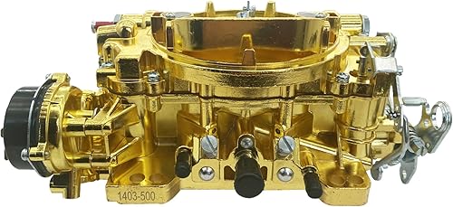 Miniatura 3 de 1403 Carburador de 4 barriles de repuesto para válvula de aire de orificio cuadrado de 500 CFM, carburador de estrangulador eléctrico, NO EGR