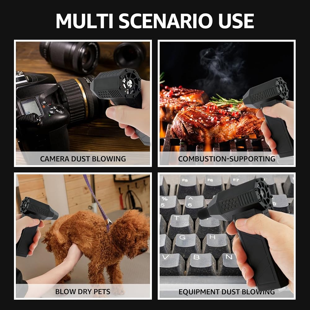 Jet Dry Mini Souffleur, Jet Fan 500 000 Tr/min Vitesse Du Vent Avec Batterie Au