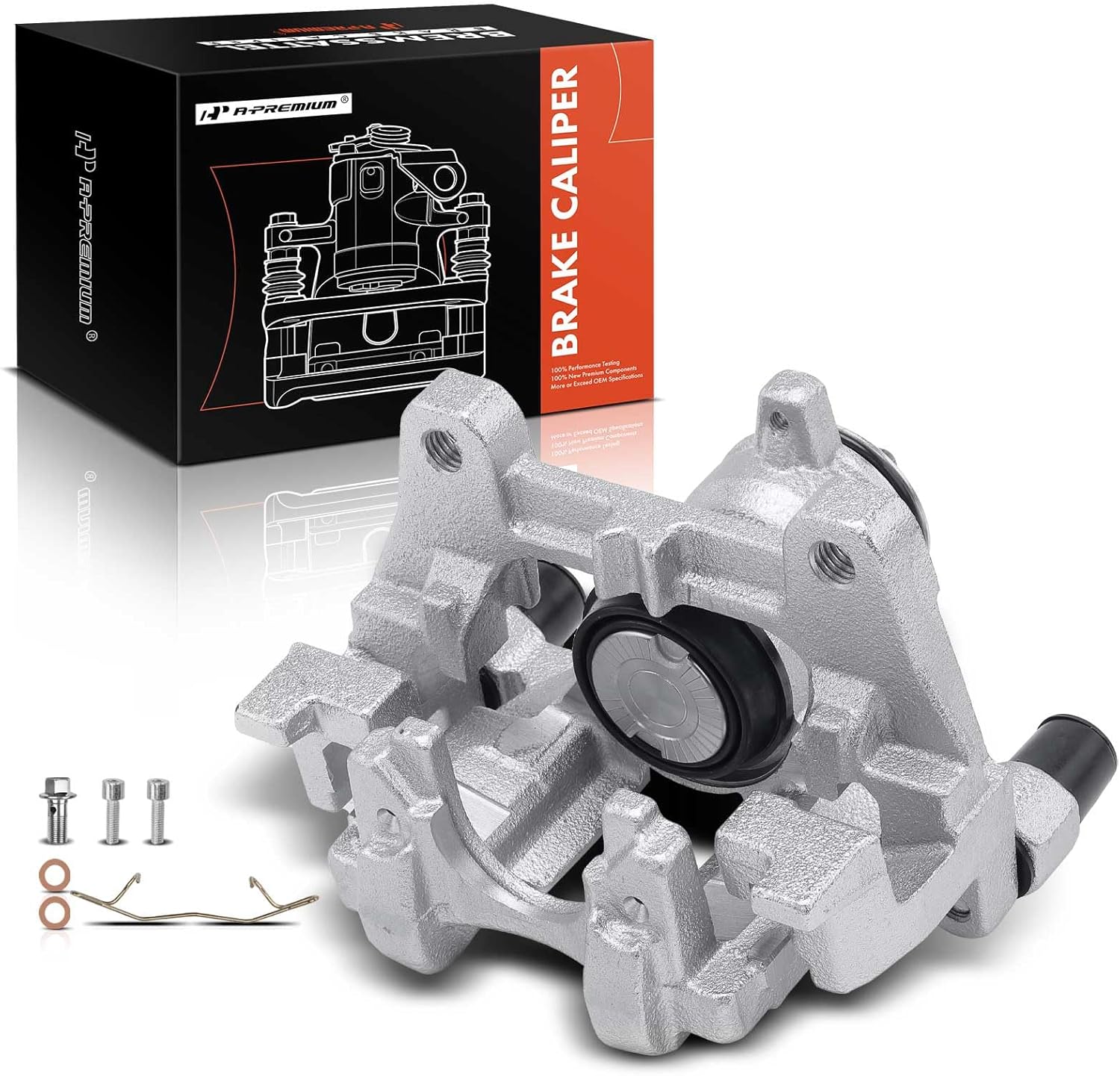 A-Premium Disc Brake Caliper Assembly with Bracket Compatible with Ford Edge 2015-2022, Escape 2017-2019, Fusion 2013-2020 2.0L & Lincoln MKZ 2013-2020, MKX, MKC, Nautilus - Rear Right Passenger