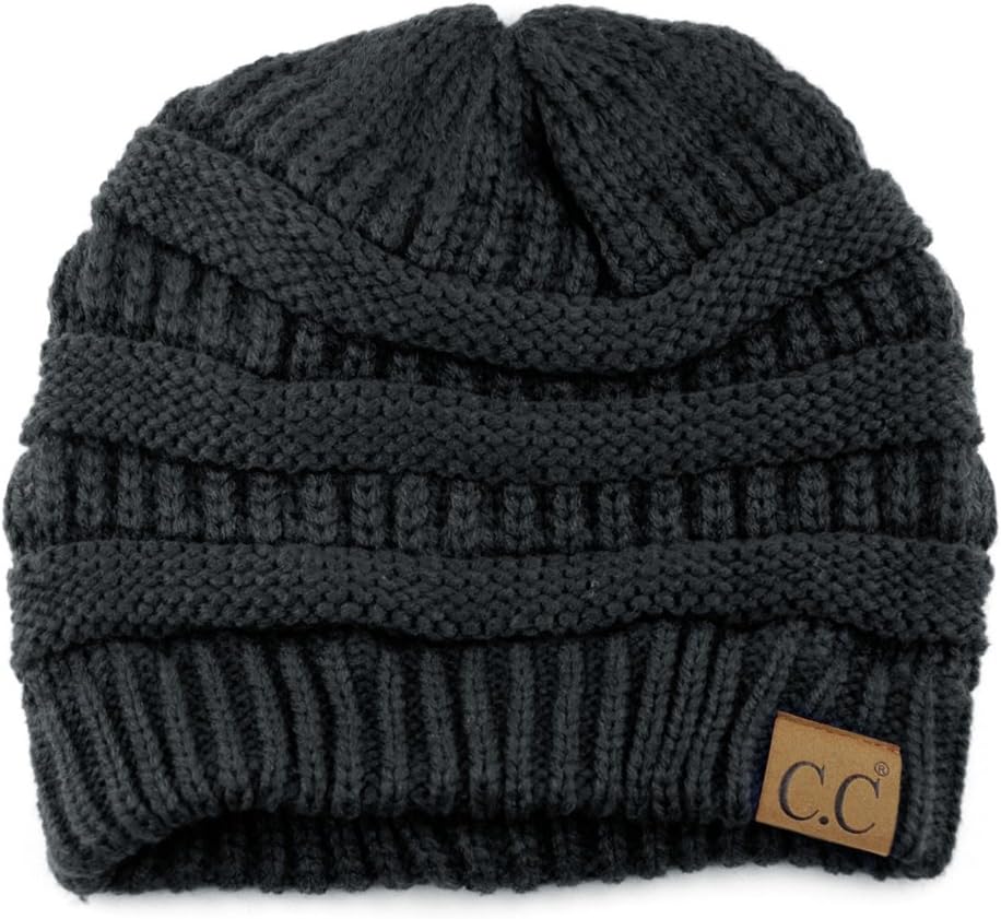 C.C Trendy Warm Chunky Soft Stretch Cable Knit Beanie