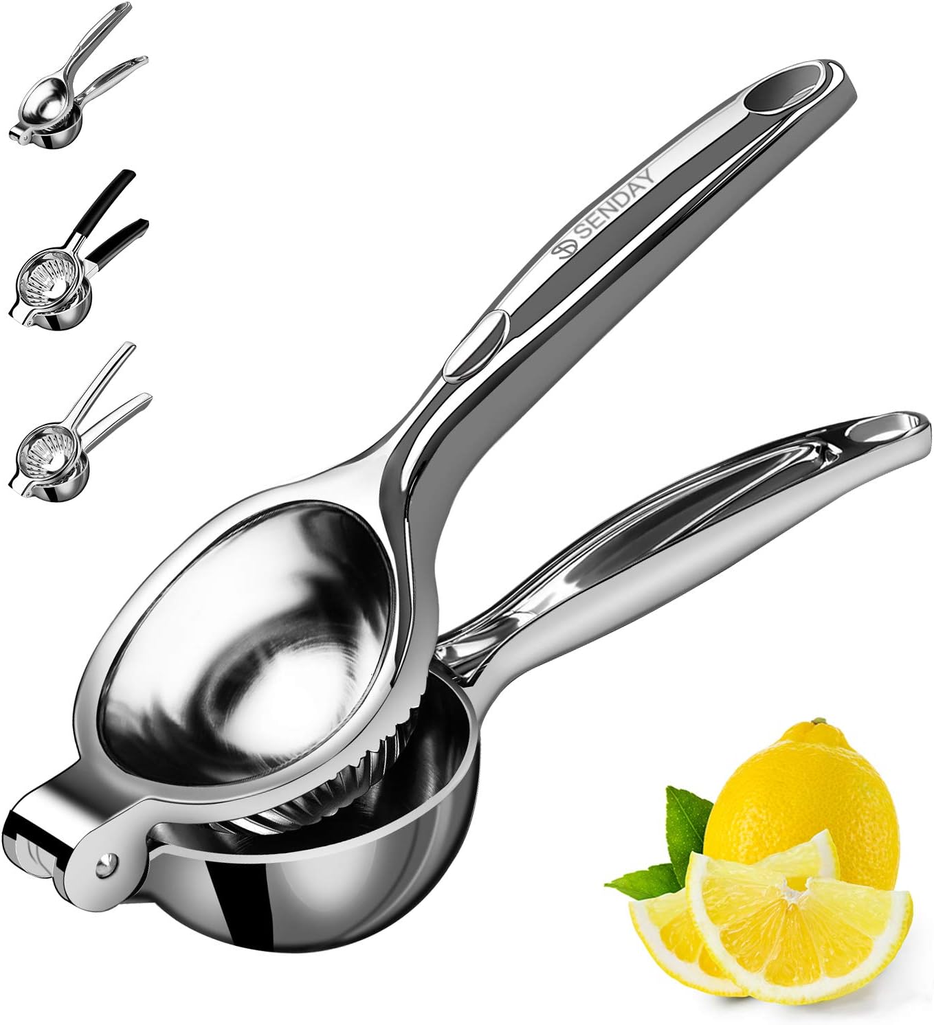 Lemon Squeezer Stainless Steel Manual Fruit Squeezer, Citrus Squeezer Fruit Juice Reamer Fast Handle Press Tool, Manual Juicer Perfect for Juicing Oranges, Pomegranate, Lemons & Limes