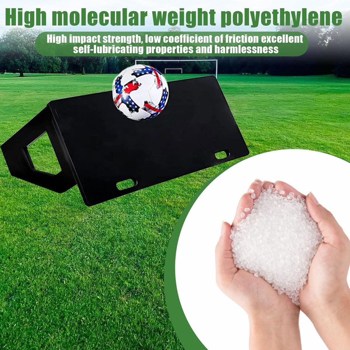 Soccer Rebounder Board, Soccer Wall Kick Back Trainer, Dual Angle Football Rebounder Wall Board, Football Training Equipment Accessories to Improve Passing Skills