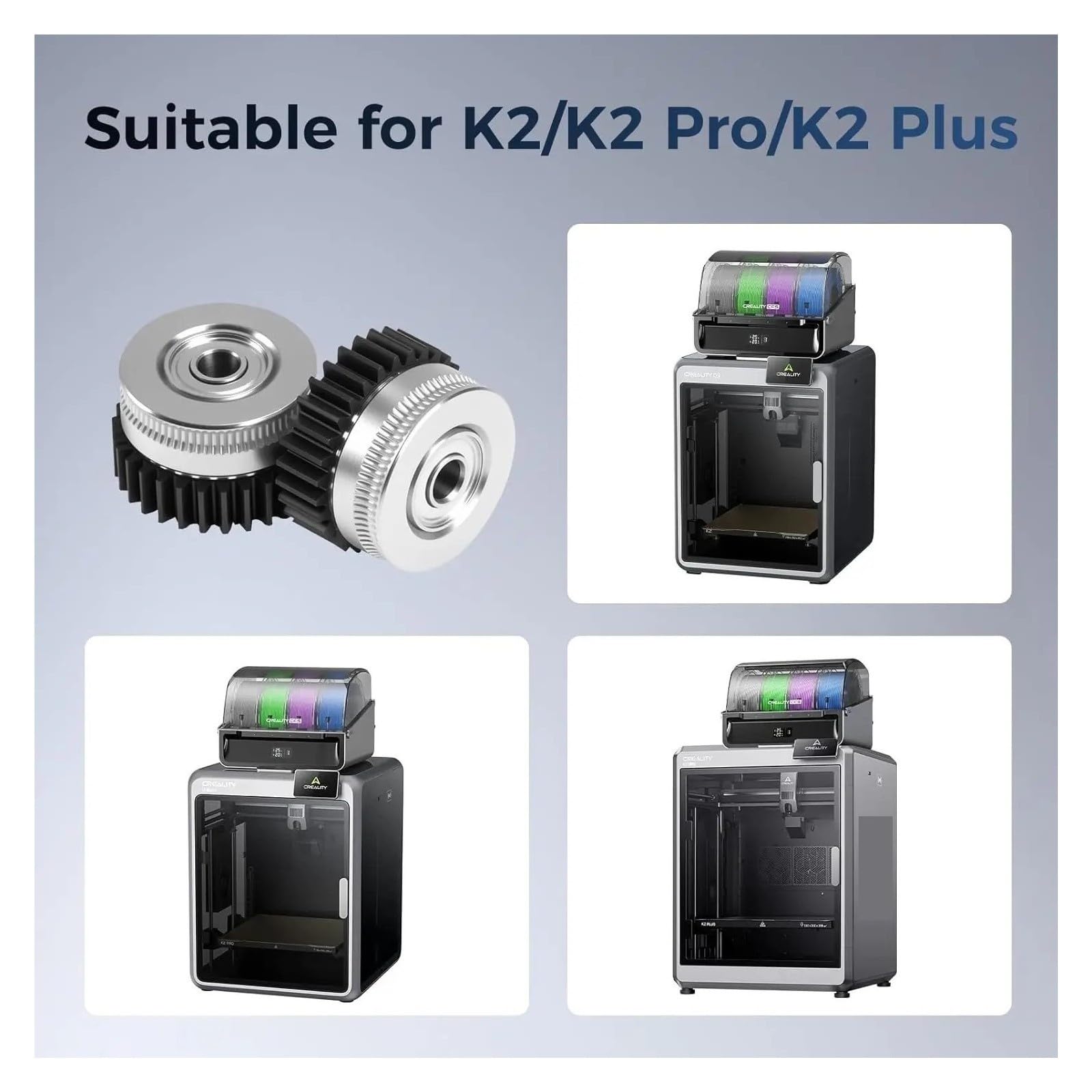 Aixinong1 Kit de Engranajes de extrusión de 2 Piezas for Piezas de Impresora 3D K2 Plus /K2 /K2 Pro