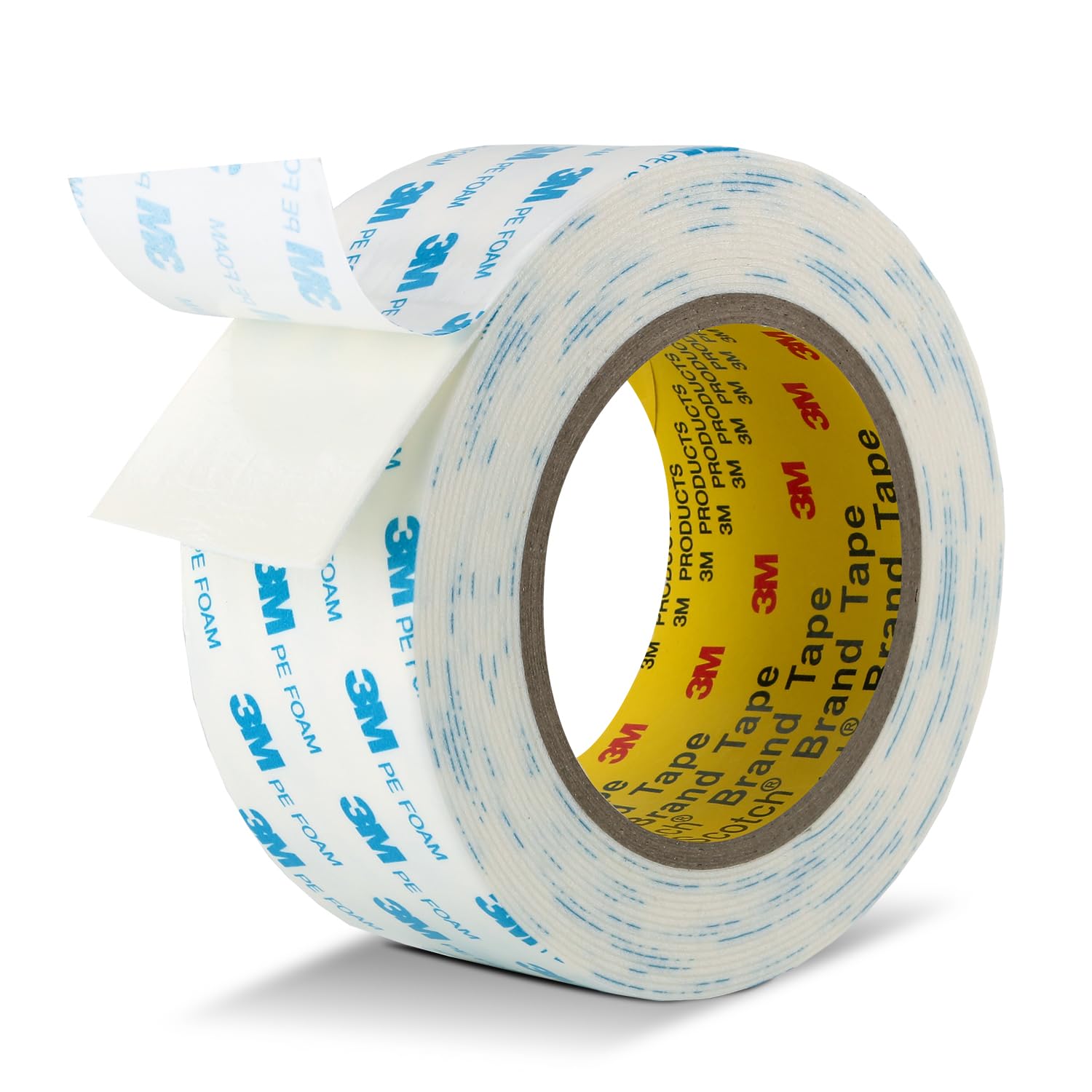 Cinta de espuma de doble cara de alta resistencia 51 mm x 5,5 m cinta de montaje para unir tiras de espuma Para pancartas carteles alarmas persianas molduras Color Blanco