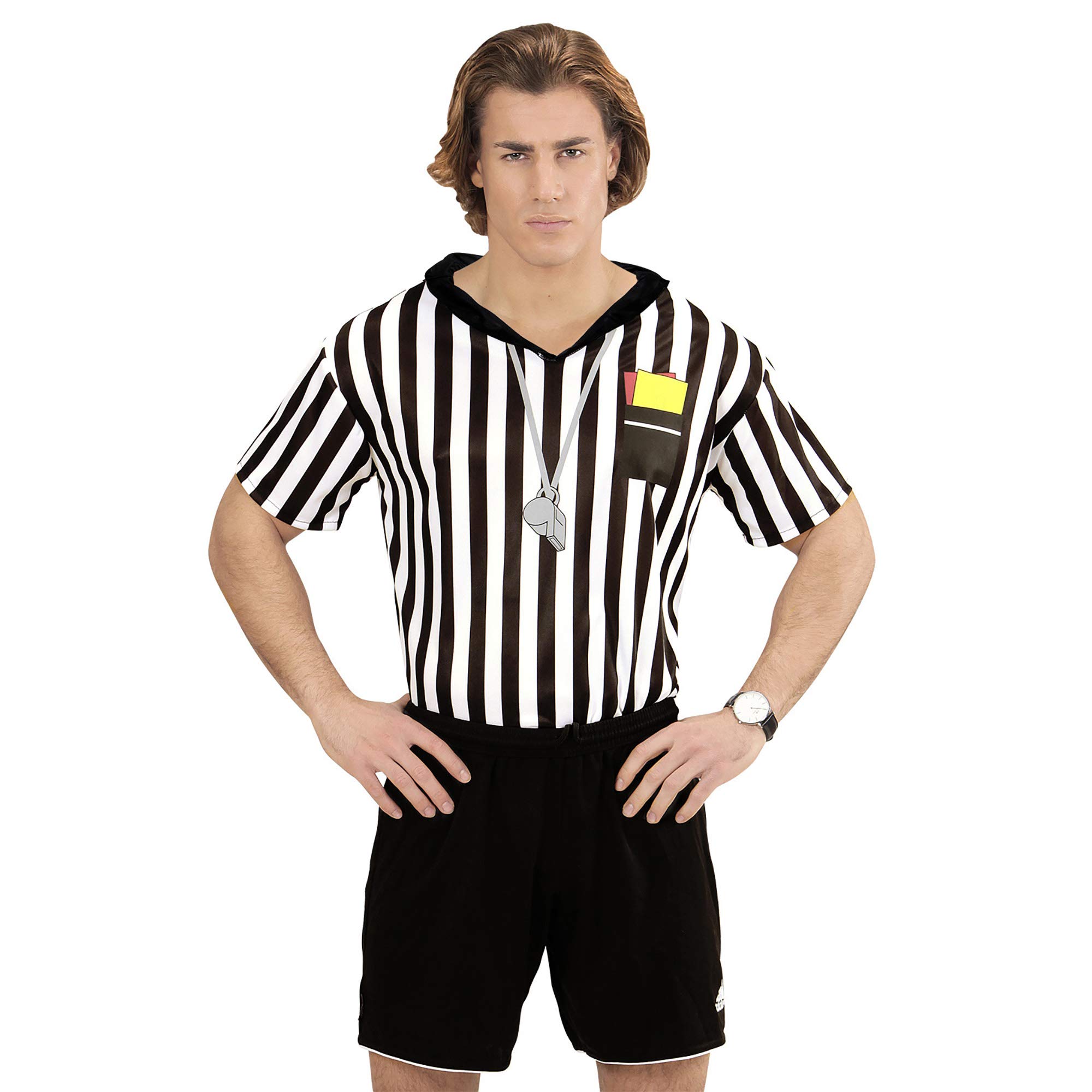 W WIDMANN MILANO Party Fashion - Costume da arbitro, T-shirt, calcio, costume in maschera