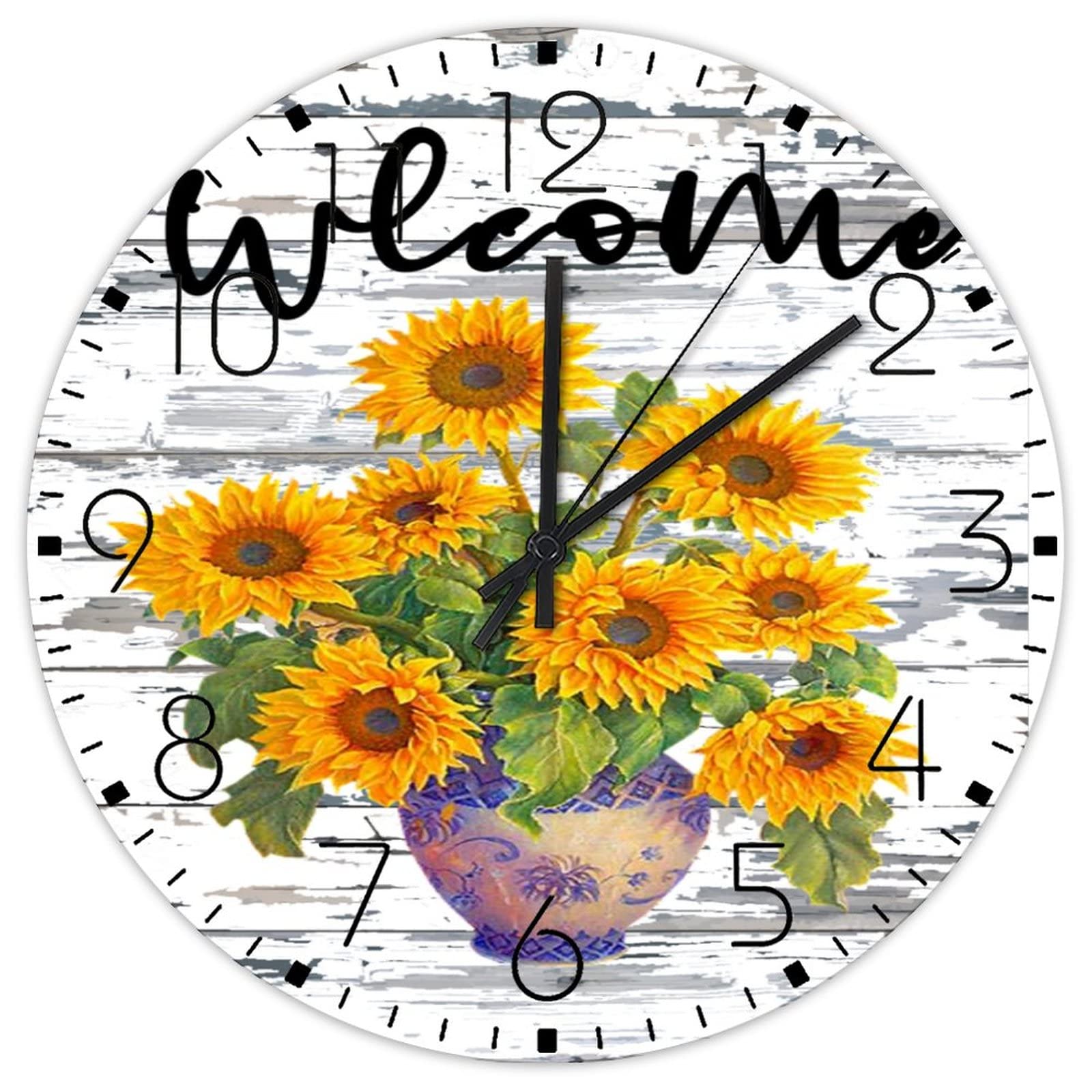 Horloge murale en bois de 38 cm pour décorer une chambre d'enfant douce
