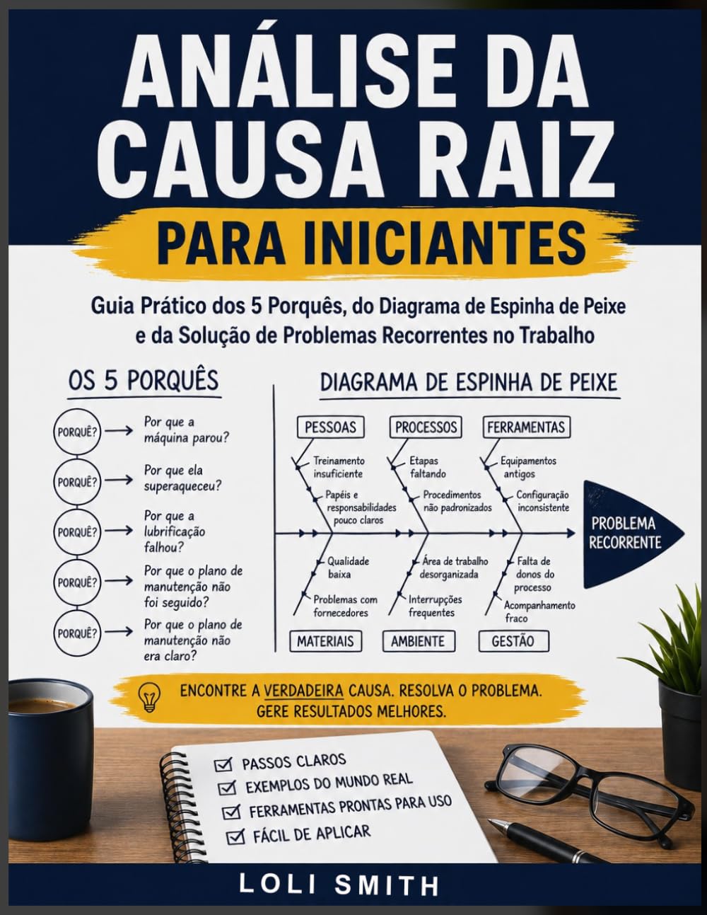 Análise da Causa Raiz para Iniciantes: Guia Prático dos 5 Porquês, do Diagrama de Espinha de Peixe e da Solução de Problemas Recorrentes no Trabalho