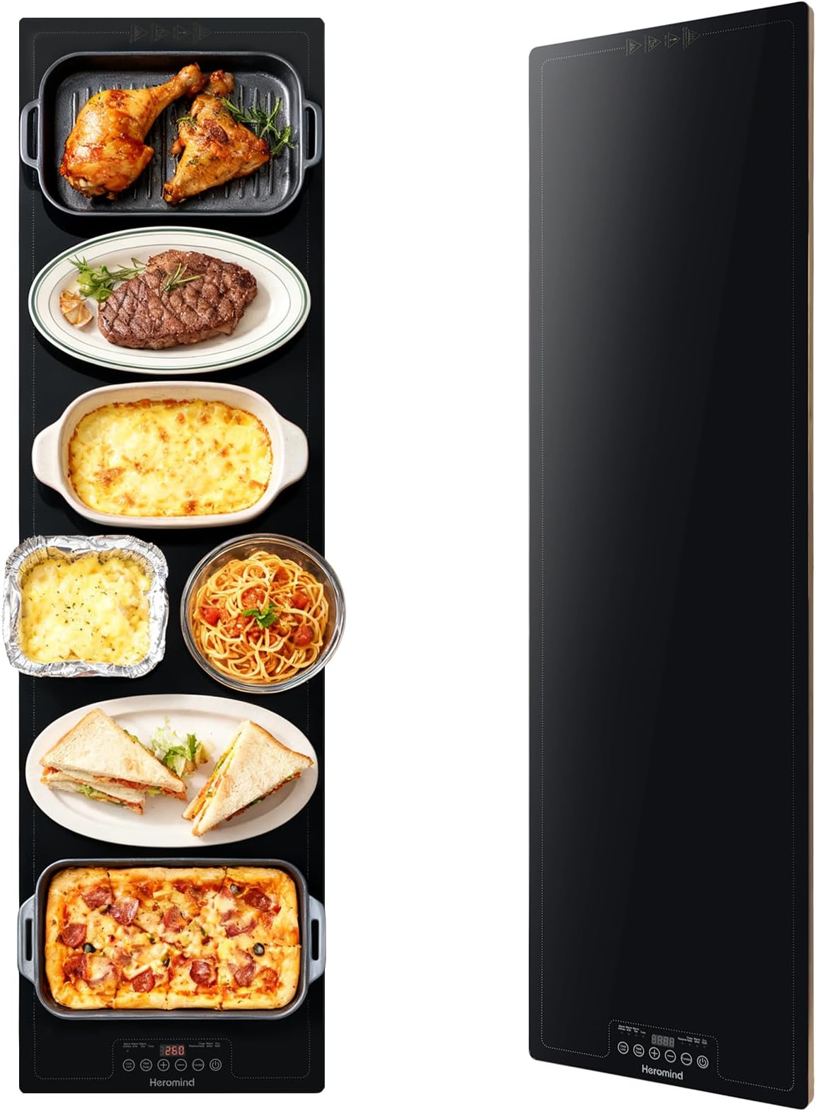 Electric Warming Tray,Extra Large Food Warming Mats with Temp-Settings & Timmer, Buffet Warming Tray for Parties, Sabbath, Holiday Parties, Warming Stove (XXXL(47 * 14"))