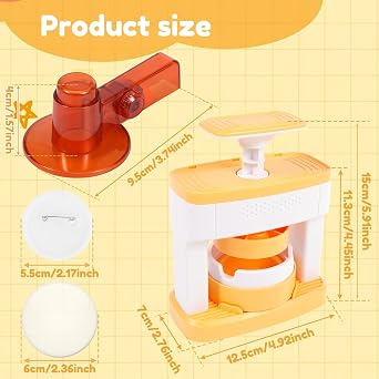 Badge Maker for Kids,Solid Pin Maker with 48 pcs Button Parts, 55mm(2.16 inch) Versatile Creative Press Machine Badge Punch Kit, Making Kit for School Projects Christmas Festive Activities