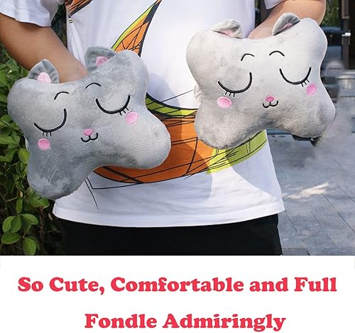 Miniatura 5 de Sexysamba Almohada para reposacabezas de automóvil, almohada de cuello de dibujos animados para automóvil, cómoda y suave almohada para asiento de