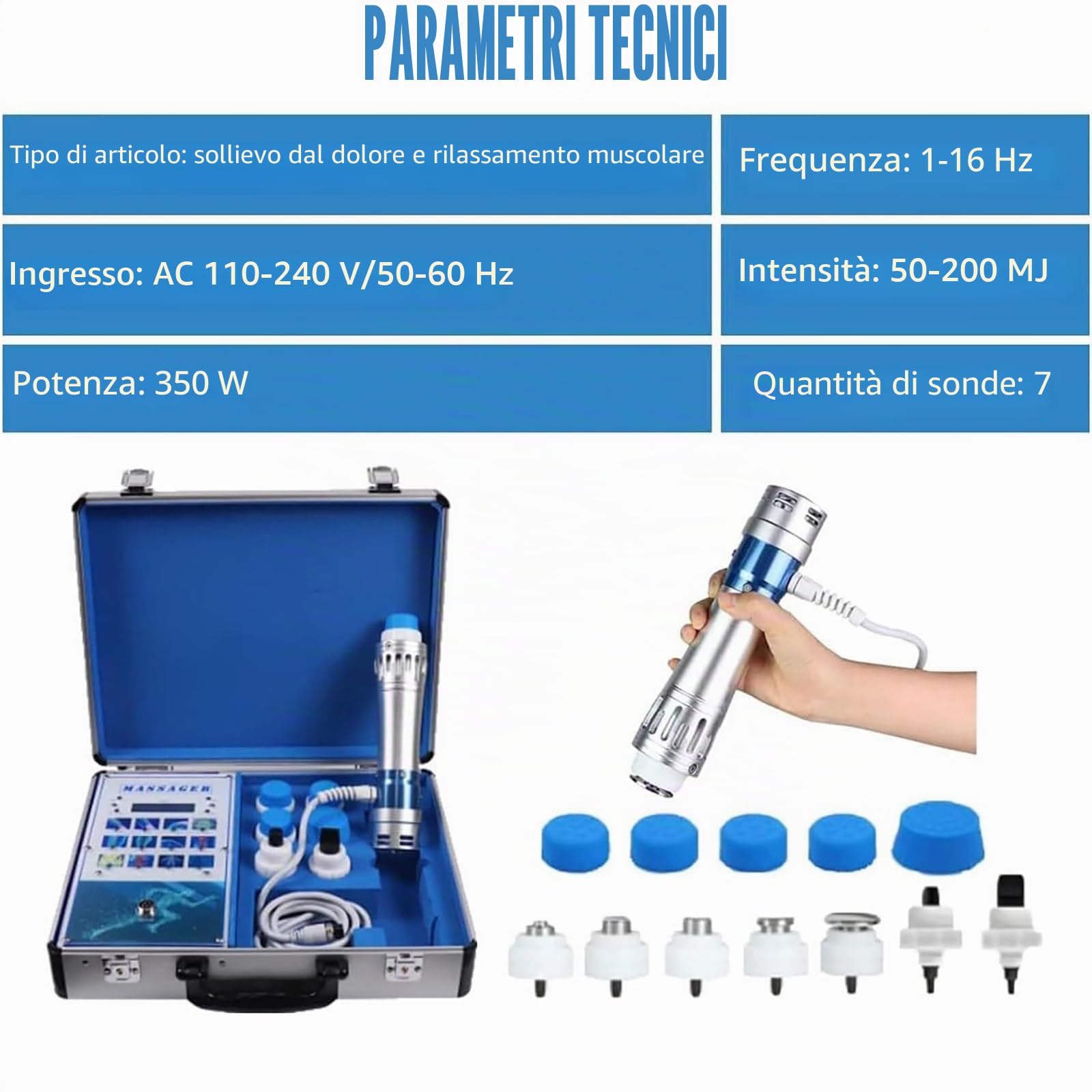 Dispositivo Professionale per Terapia Ad Onde D'urto
