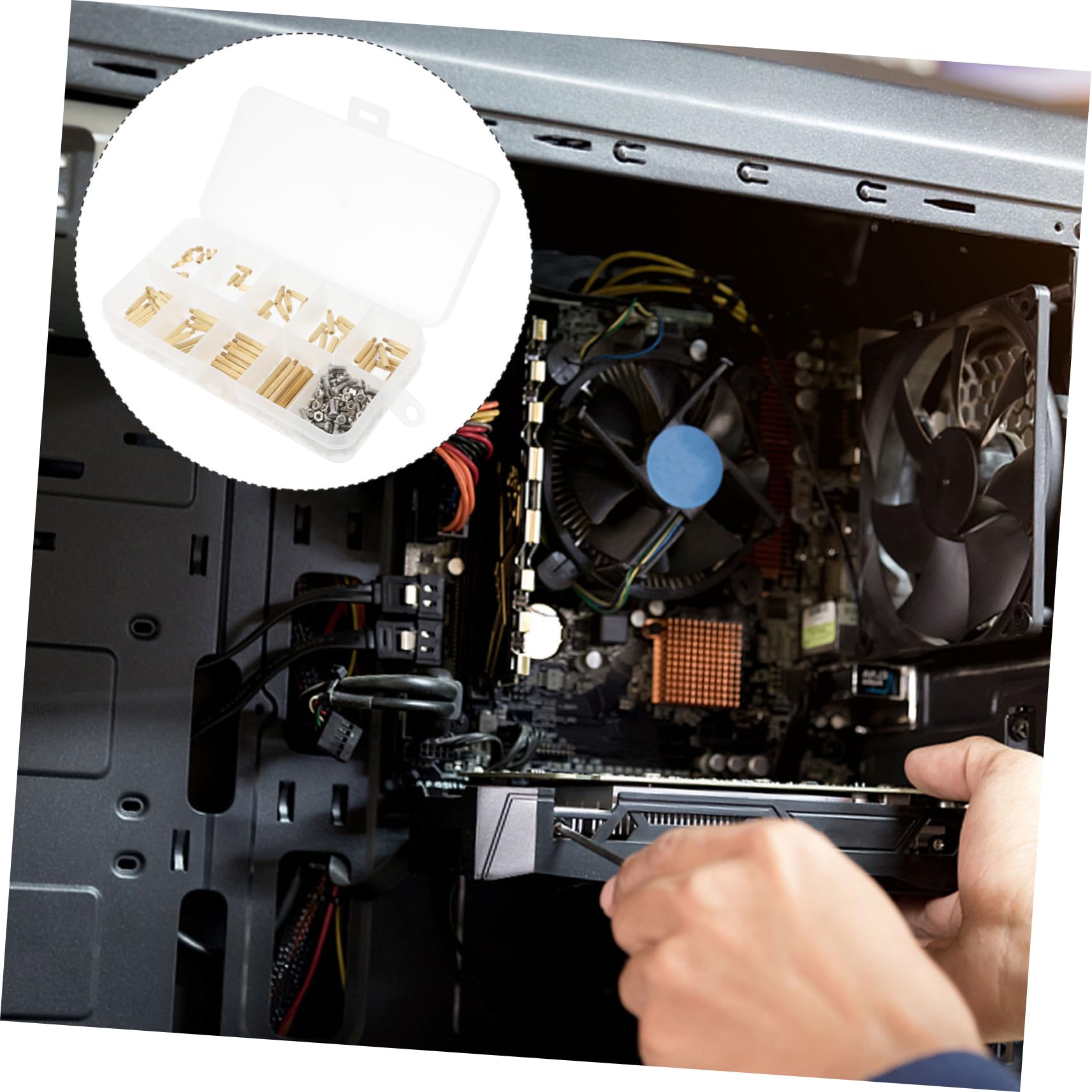 SOLUSTRE Professional Handymen Tool 270pcs M2 Hexagon Nuts Nickel Plated Iron Threaded Fastener Easy Installation