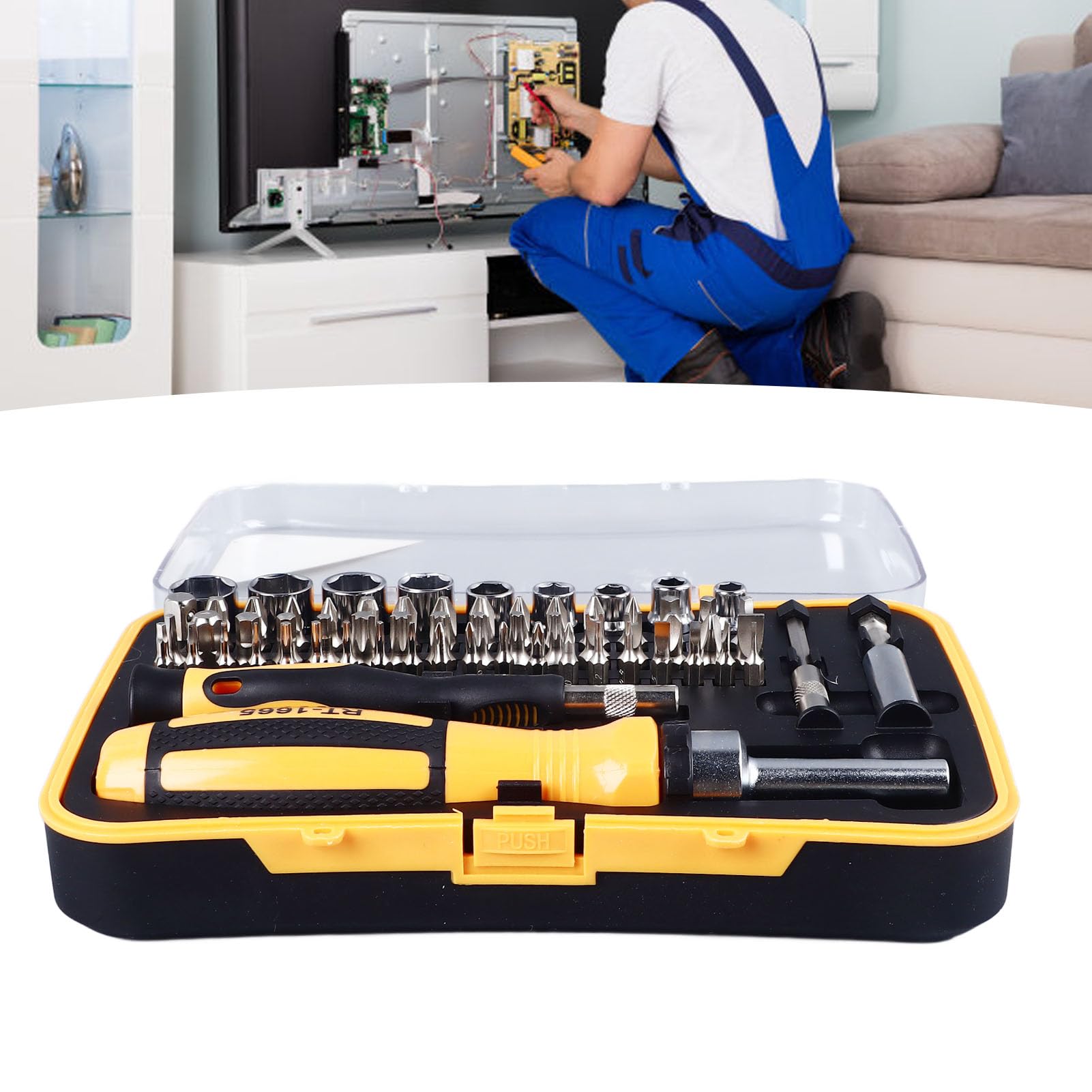 Set di Cacciaviti di Precisione, 65 Pezzi Mini Kit di Strumenti di Riparazione Magnetici Professionali Piccolo Cacciavite per Telefono, Computer, Orologio, Laptop, Occhiali,