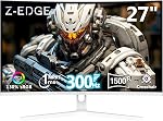Z-Edge Moniteur de jeu courbé 27'' 300 Hz (2×DP1.4), 1ms MPRT, FreeSync, FHD, 240 Hz (2×HDMI2.0), LED Jeu PC Moniteur 16:9, Tilt réglable, VA, HDR, 3000:1, RGB, VESA 100*100mm (DP Câble inclus)