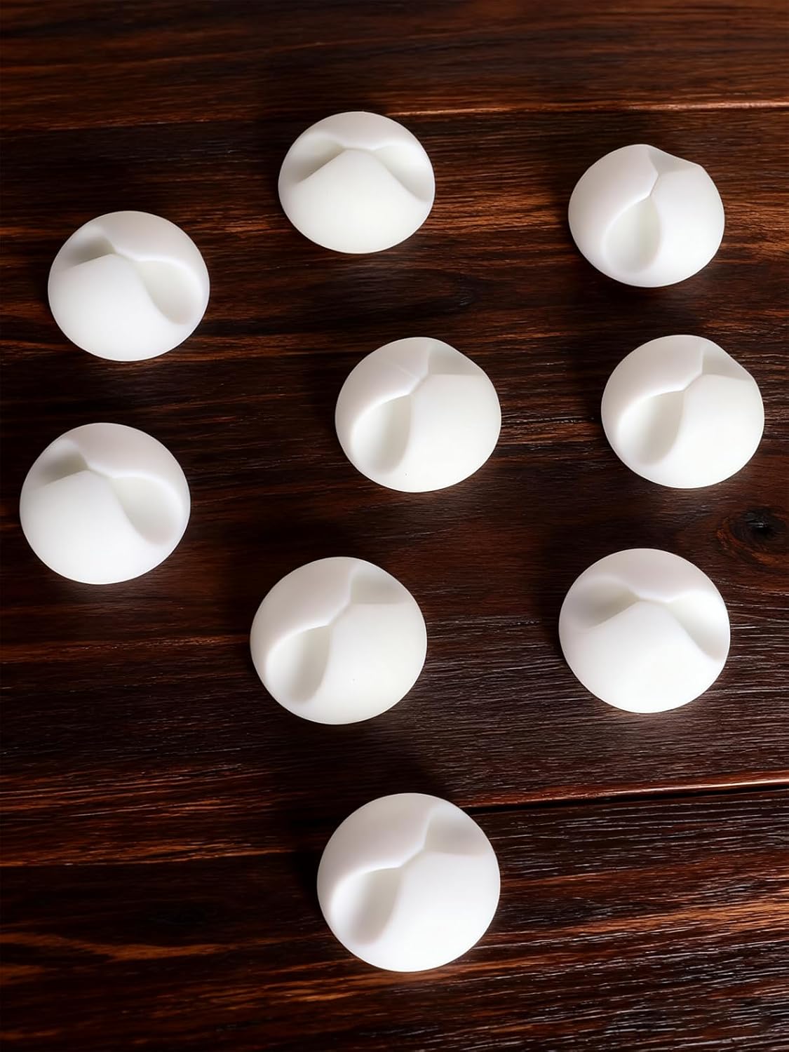 9 Pcs Adhensive Cable Clips,White Cord Organizer Charger Holder Wire Management Keeper for Nightstand, Desk, Office or Mouse