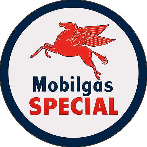 Miniatura 372 de Brotherhood Letrero de gas vintage de reproducción de letreros de metal vintage, letrero redondo de metal para garaje y hogar, 8 pulgadas de Nourse