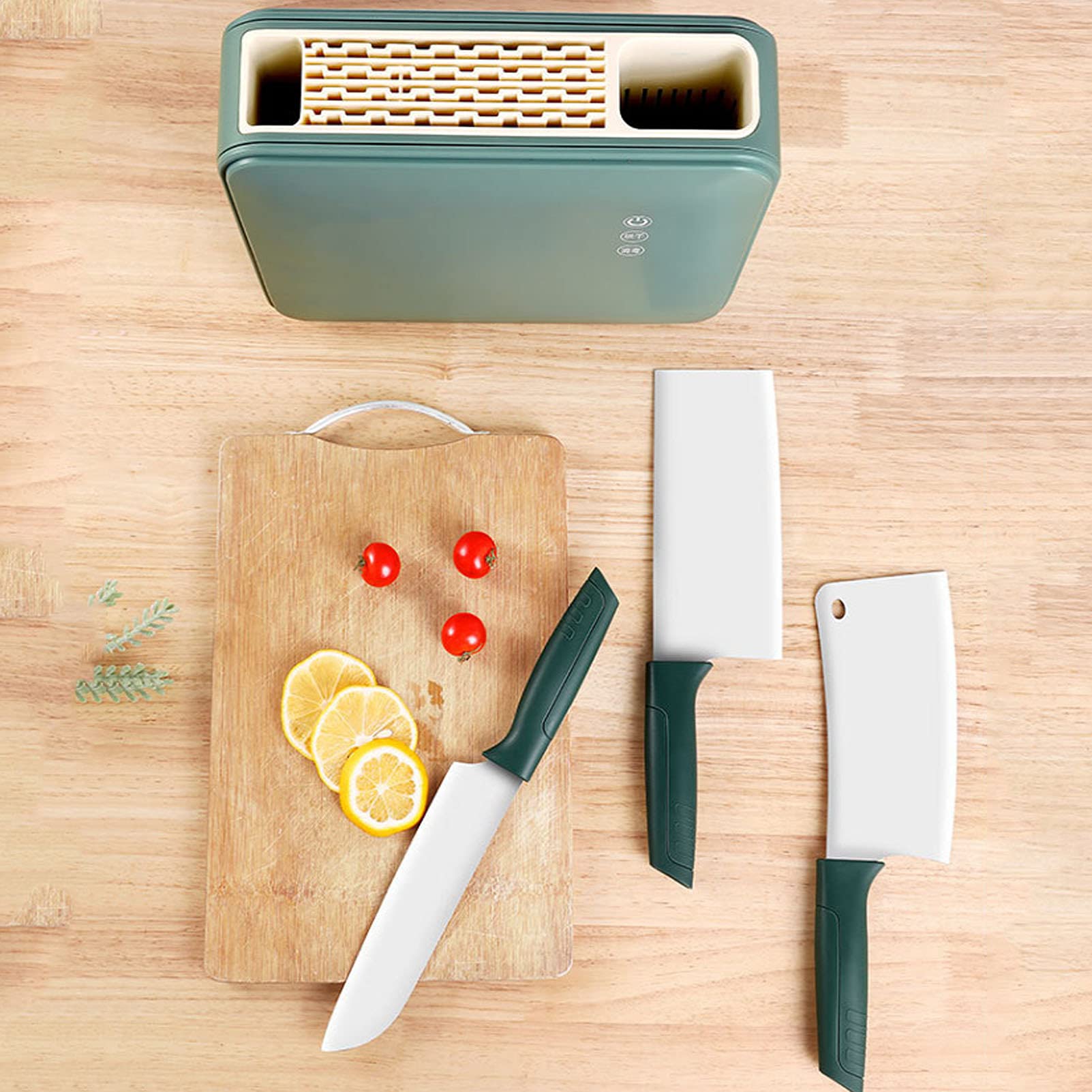 CGF- Máquina de Palillos de Tenedor para desinfección - Desmontable para una fácil Limpieza - Portacuchillos para un Almacenamiento Seguro de los Cuchillos Que Ahorra Espacio - Diseño de Ranura único