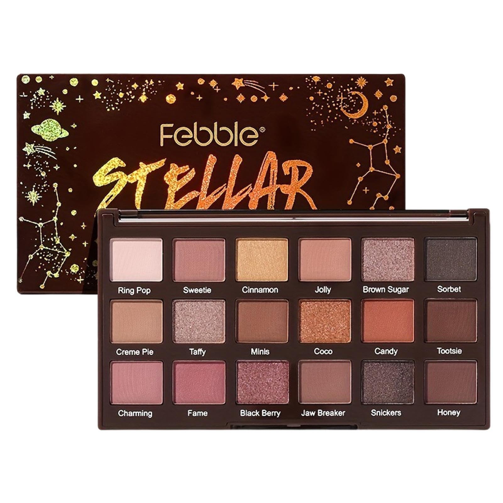 Paleta de sombras de ojos, paleta profesional de 18 colores, sombra de ojos profesional de larga duración, para fiestas, uso diario, niñas y mujeres Anulely
