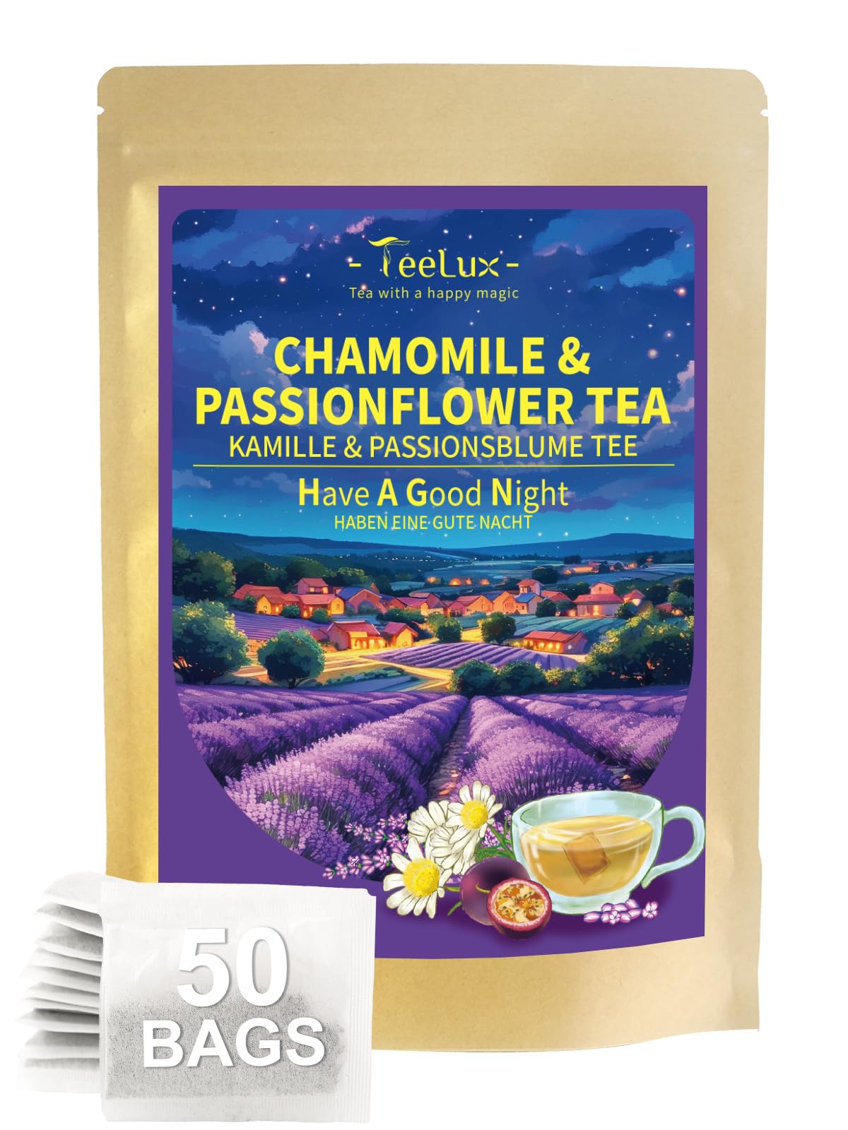 TeeLux Dandelion Leaf & Root Tea Bags 100 Count, Vegan, Rich Flavor, Premium Dandelion Tea, Natural Caffeine Free Herbal Tea — view 65