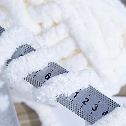 Vista 56 de HOMBYS Hilo de felpilla grueso y voluminoso para tejer a mano, hilo grueso y esponjoso para tejer a mano, hilo de felpa suave, paquete de 8