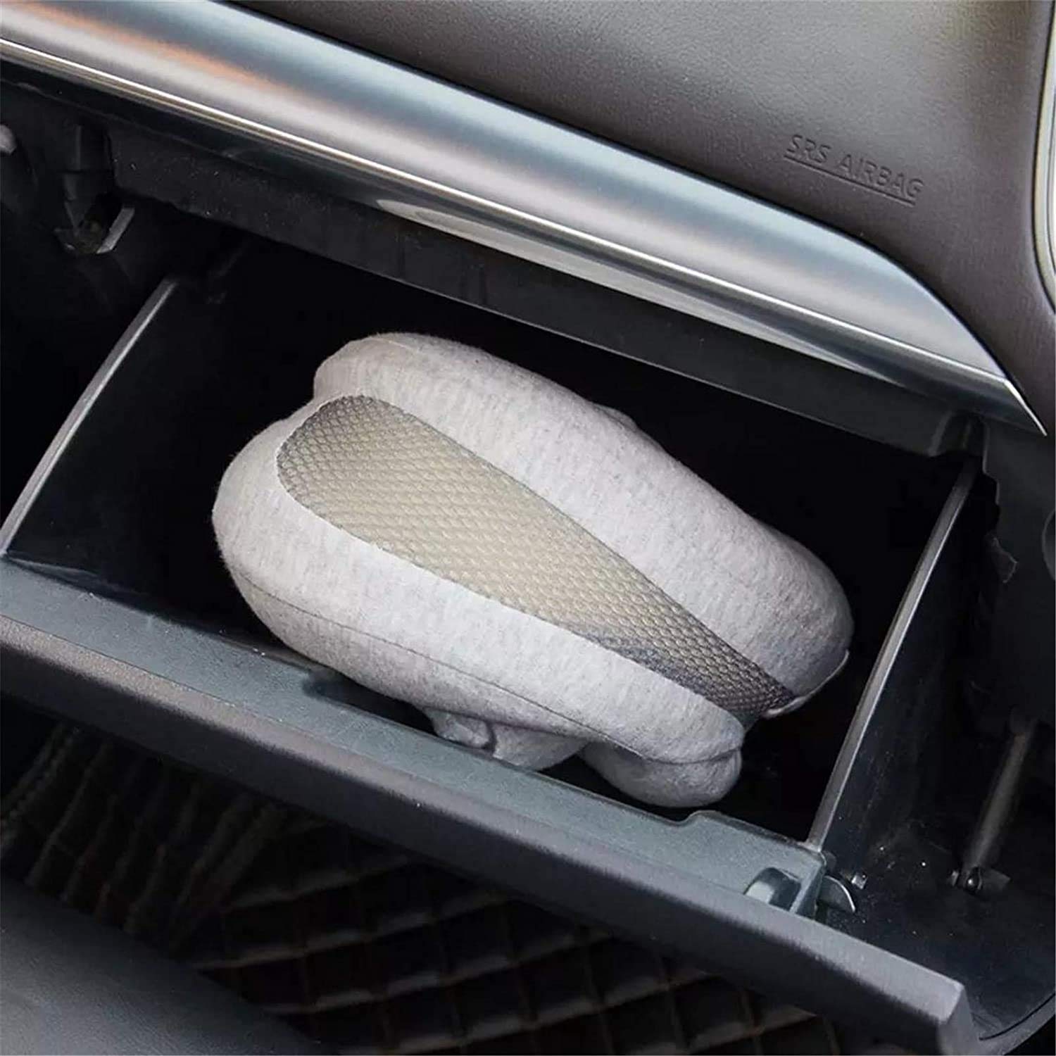 Almohada de viaje, almohada de la forma de U Nueva tela compuesta Espuma de memoria suave Adecuada para avión Avión de cuello de cuello de cuello Cojín Oficina Siesta Pillows U Enforma Almoha