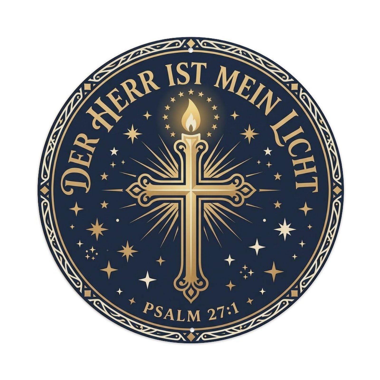 Herr Ist Mein Licht Radiant Metal Tin Sign