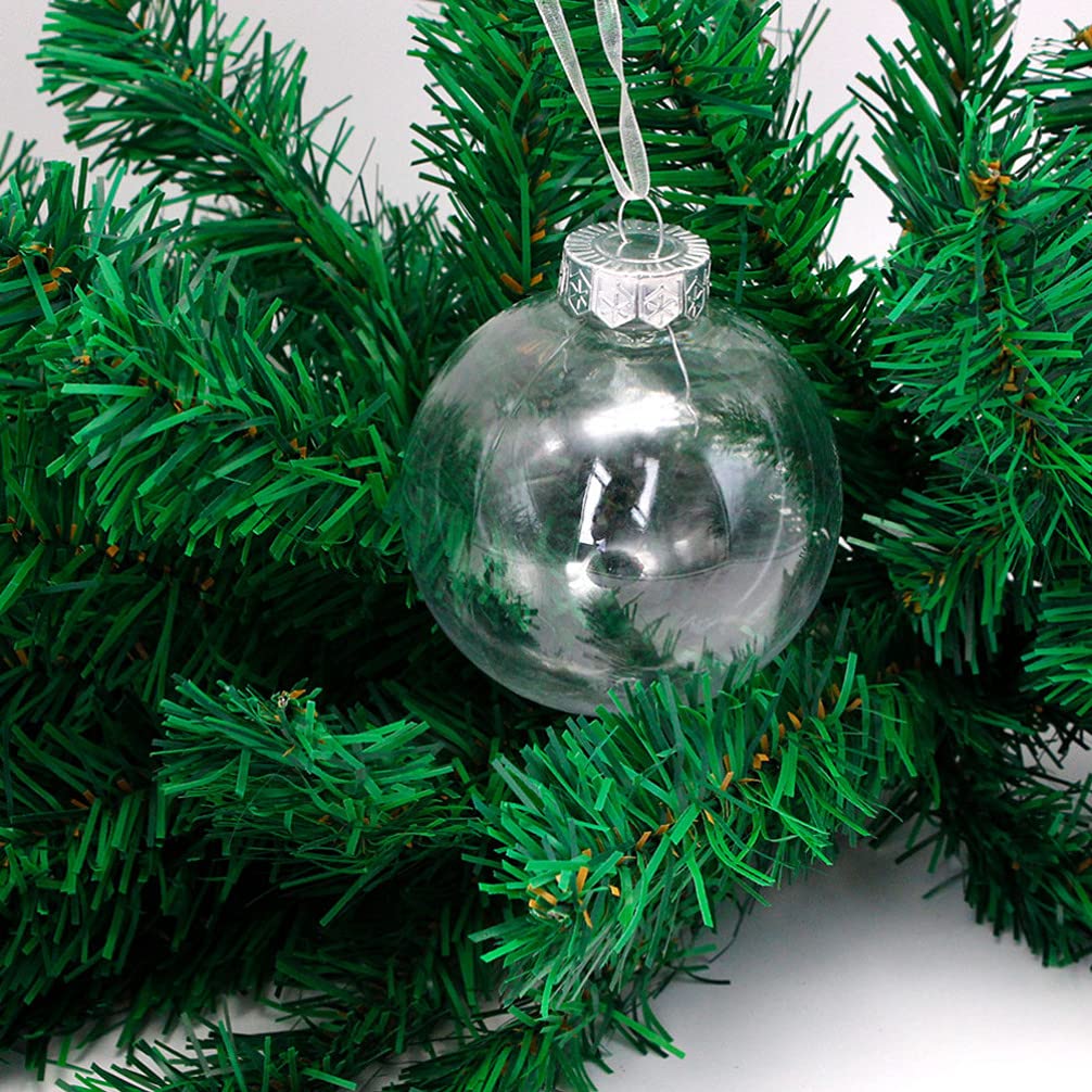 BESPORTBLE Boules de Noël Transparente 10 cm, 10 Pcs Acrylique Boules à Remplir en Plastique Idéal - Transparentes - en Acrylique - À remplir