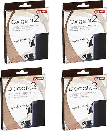Dr.Neu - Cafetera italiana y máquina de café expreso, polvo de limpieza y descalcificación, para uso en Keurig, Nespresso, Hamilton Beach, etc. -