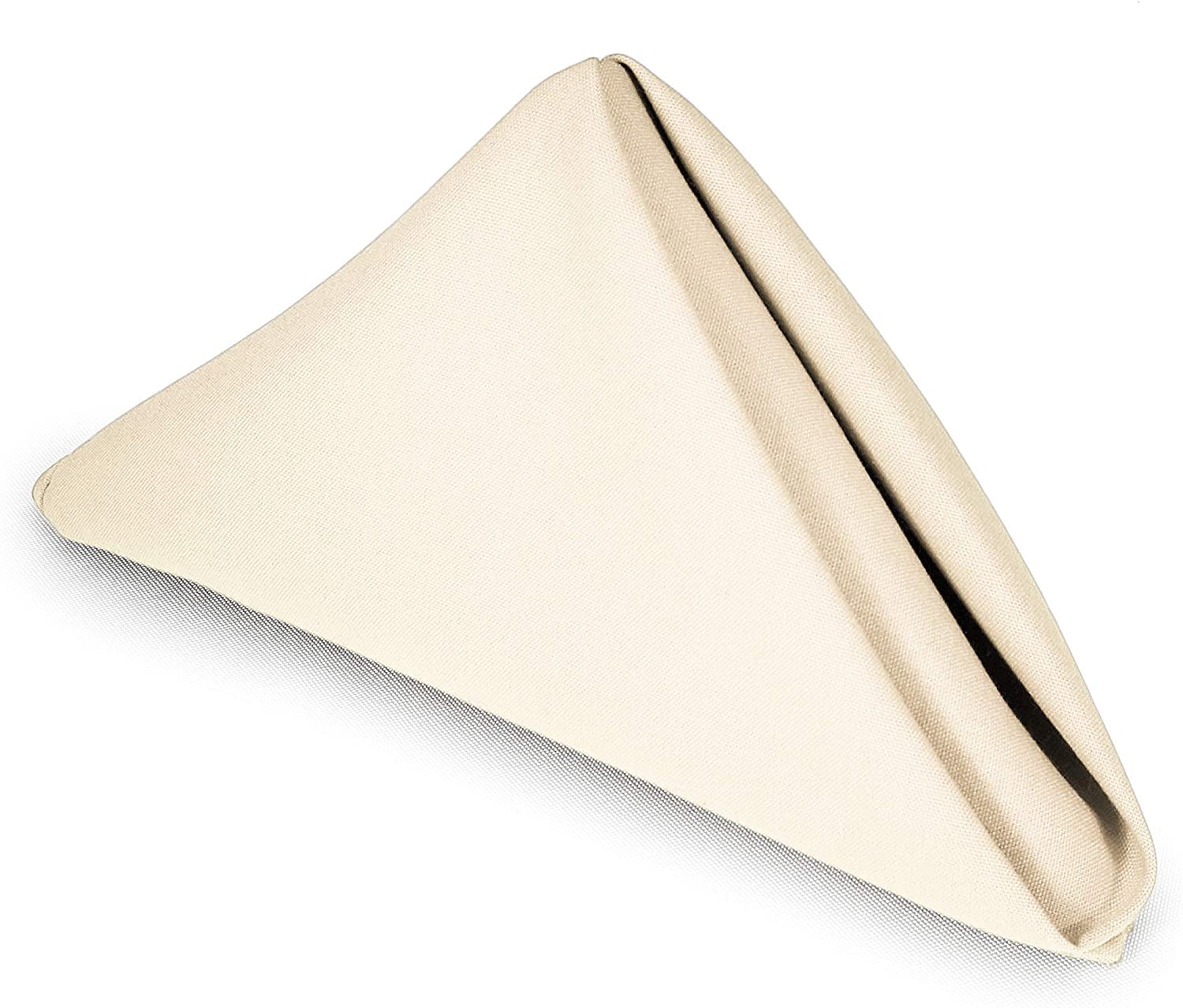 Dining Napkins Polycotton Set of 6 Cloth Napkins for Dining Table Dinner Napkins Cloth 15x15 Party Wedding Cocktails Restaurant Decoration Napkins-Ivory