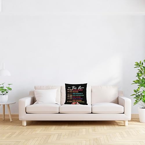 Miniatura 10 de Quote You Are - Fundas de almohada negras de 18 x 18 pulgadas, citas inspiradoras con citas positivas, fundas de almohada para decoración de