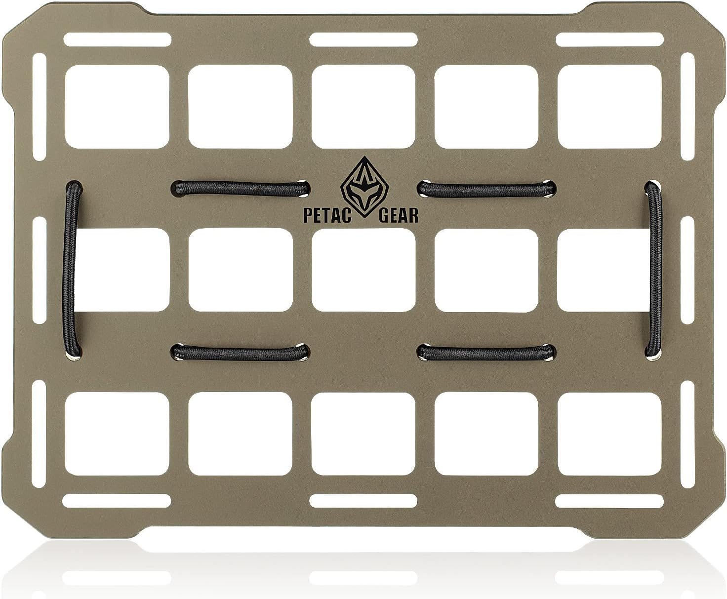 PETAC GEAR Rigid Molle Panel For Vehicles,Car Headrest Organizer, Truck Mount Panels For Tactical Gears (Dark Earth)