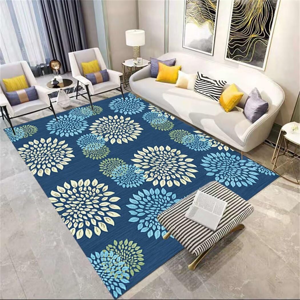 Tapis de chambre garçon et fille pour salon et espace de jeu décoratif bleu 200X300cm