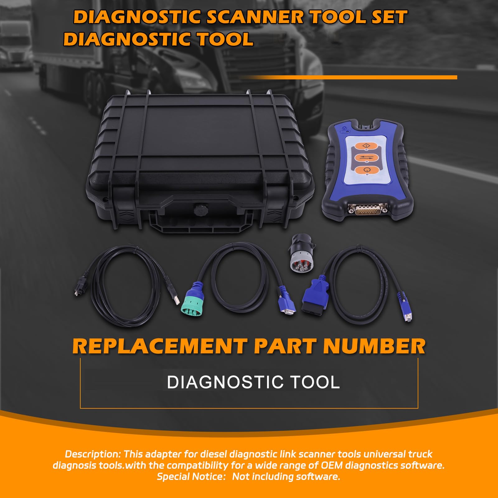 Set di strumenti diagnostici per camion diesel USB Link 3 Heavy Duty Truck Diesel (software non incluso)