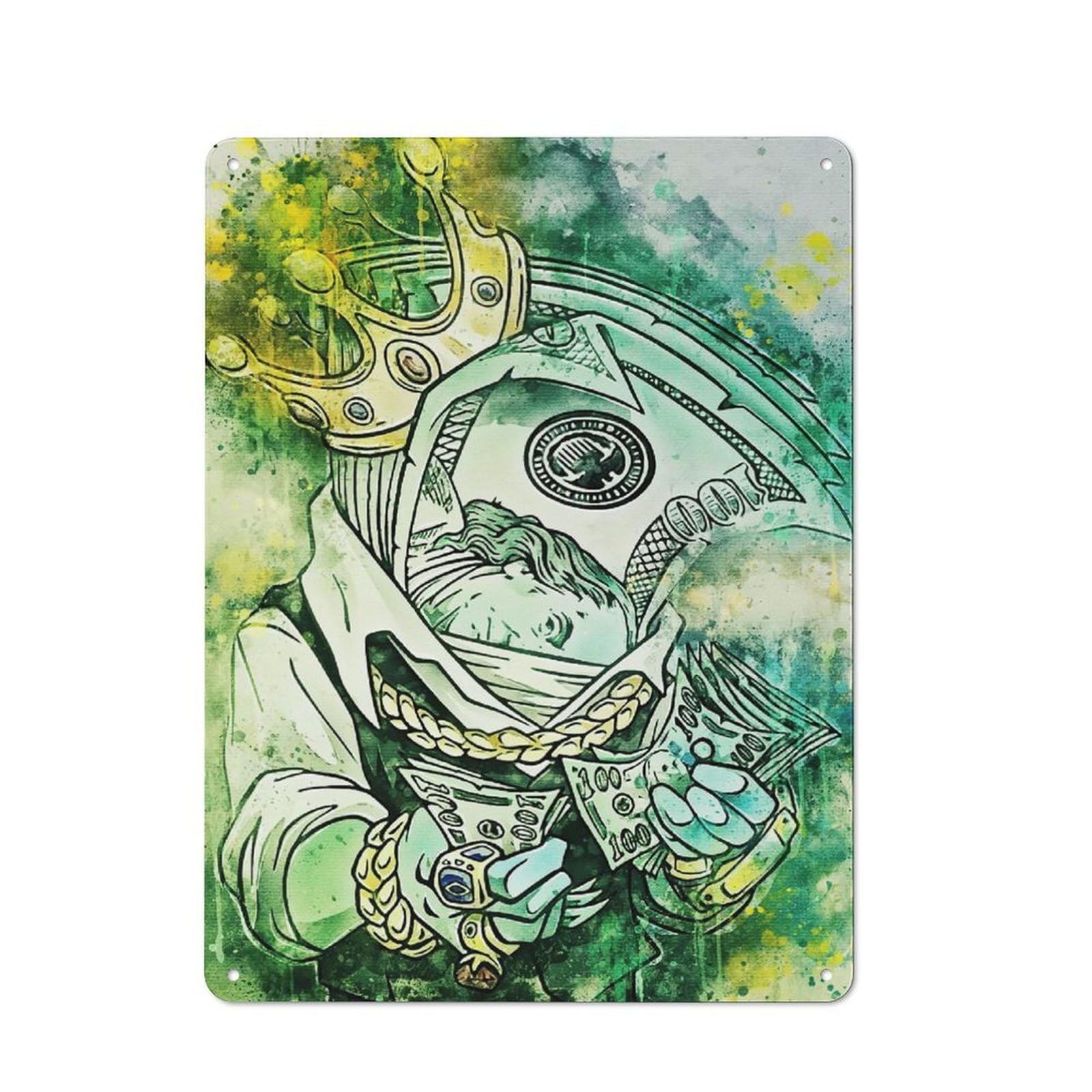 Retro Money Vintage Tin Sign 40x30cm, Retro Room Decor for Lounge, Study, Pub Or Wall Gallery