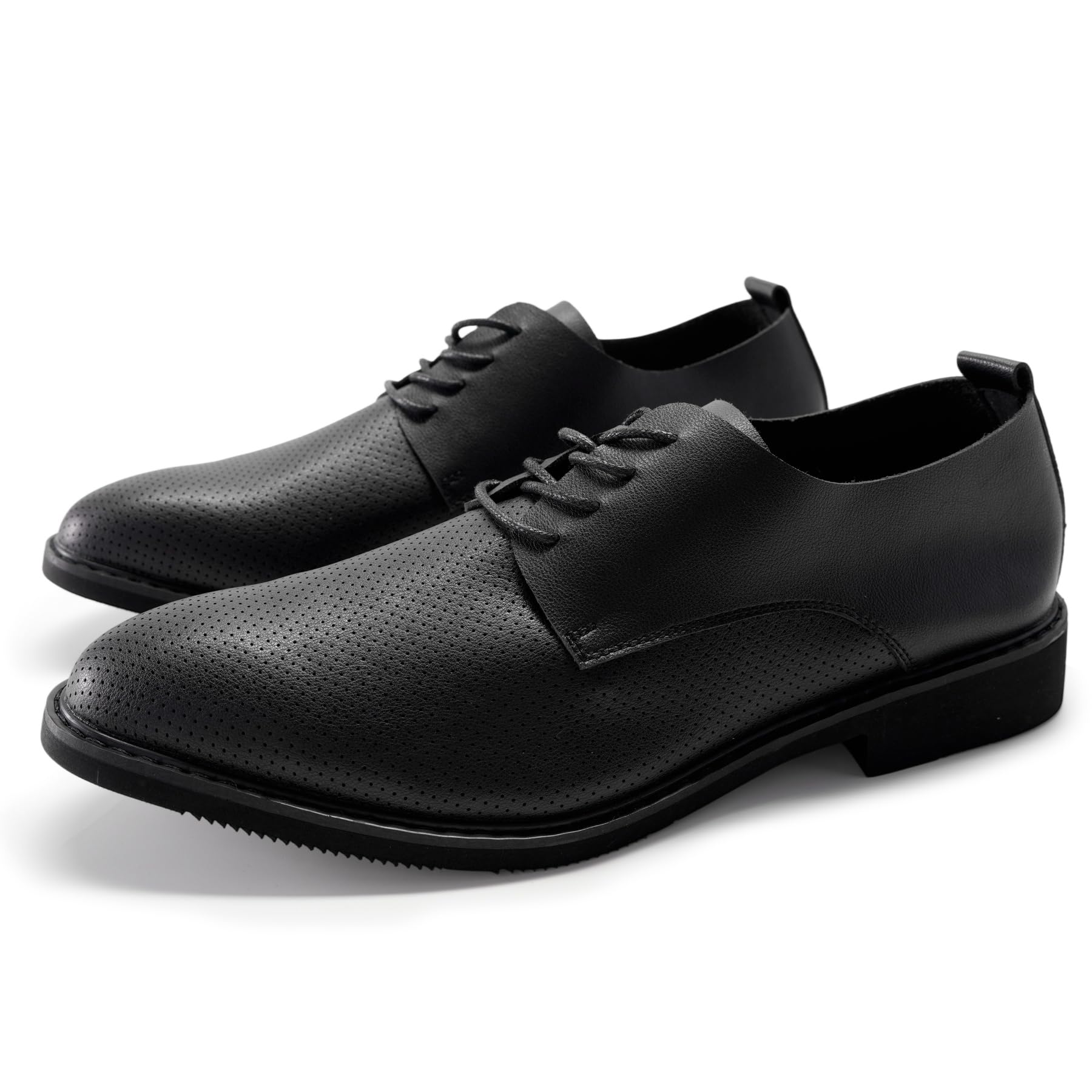 Allthemen Męskie buty garniturowe, skórzane, sznurowane, oddychające, koronkowe, buty biznesowe, Oxford, eleganckie