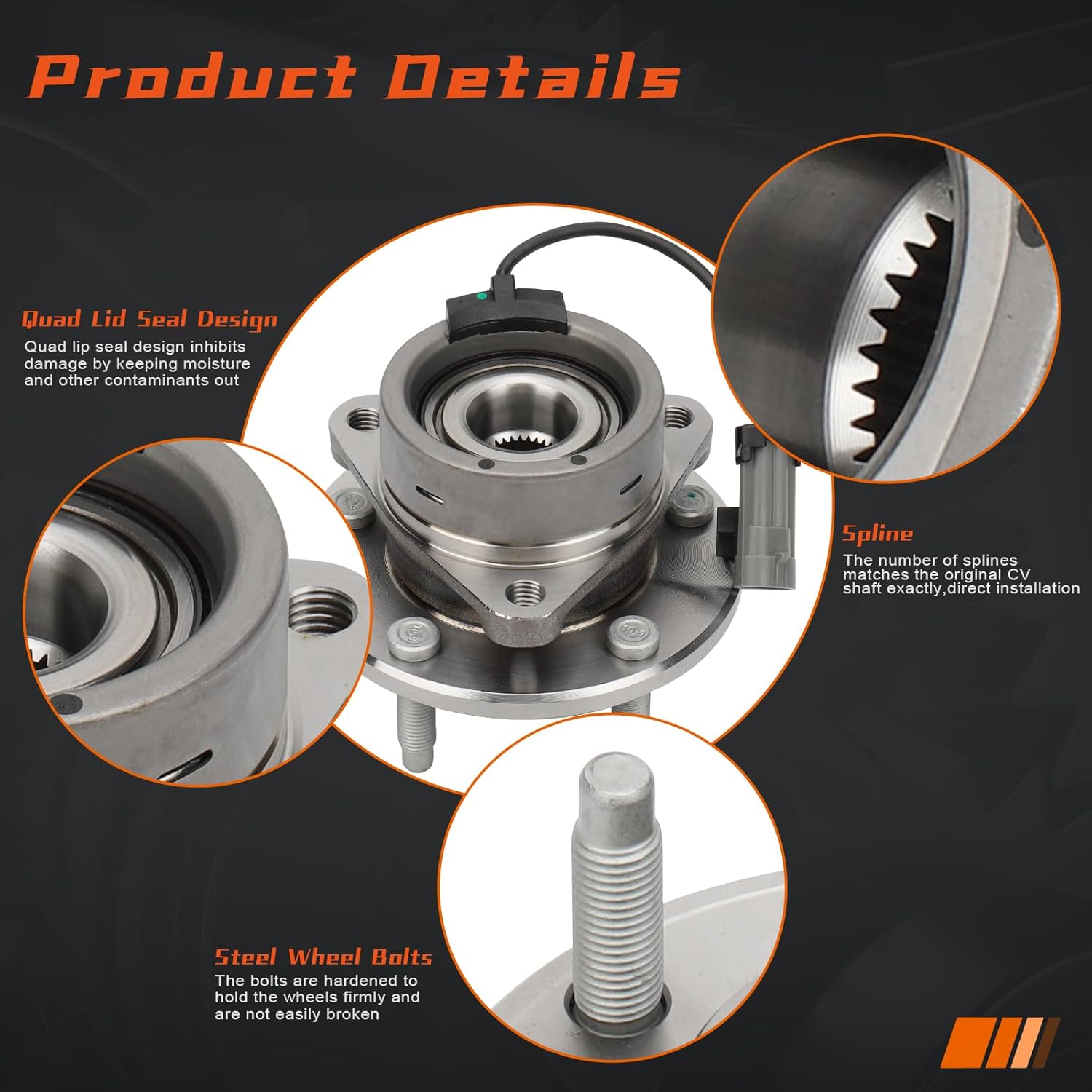 5 Lug Only DRIVESTAR 513206 Front Wheel Hub & Bearing Assembly w/ABS for Pontiac G5 2007-09, 05-06 Pursuit, 2006-11 Chevy HHR Excluding SS, 05-10 Cobalt Excluding SS M, 2004-07 Saturn Ion