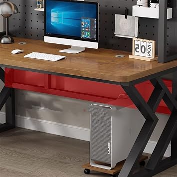 Home Office Computer Desk Computer Desk, Desktop, Home Office, Cabinet Combination, Learning and Gaming(White,160x60x170cm)