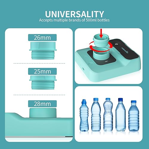 Miniatura 4 de Humidificadores portátiles para viajes, pequeño mini humidificador con cargador de teléfono, apagado automático, luz nocturna y bolsa de